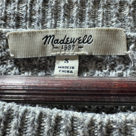 Madewell Gray Knit Pullover Sweater Small - Picture 4 of 4